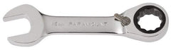 Paramount - 16mm 12 Point Combination Wrench - 15° Head Angle, 4-53/64" OAL, Chrome Vanadium Steel, Polished Finish - USA Tool & Supply