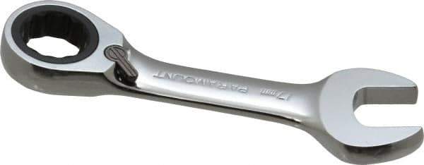 Paramount - 17mm 12 Point Combination Wrench - 15° Head Angle, 5" OAL, Chrome Vanadium Steel, Polished Finish - USA Tool & Supply