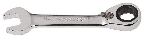 Paramount - 11mm 12 Point Combination Wrench - 15° Head Angle, 4-3/64" OAL, Chrome Vanadium Steel, Polished Finish - USA Tool & Supply