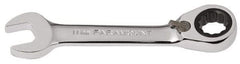 Paramount - 11mm 12 Point Combination Wrench - 15° Head Angle, 4-3/64" OAL, Chrome Vanadium Steel, Polished Finish - USA Tool & Supply