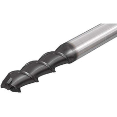 Iscar - 12mm, 25mm LOC, 12mm Shank Diam, 83mm OAL, 2 Flute, Solid Carbide Square End Mill - Single End, Uncoated, Spiral Flute, 55° Helix, Right Hand Cut, Right Hand Flute - USA Tool & Supply