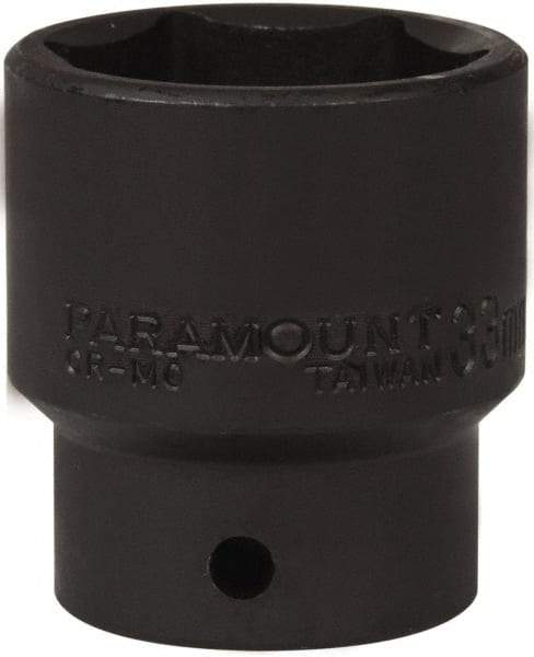 Paramount - 1/2" Drive 33mm Standard Impact Socket - 6 Points, 2" OAL - USA Tool & Supply