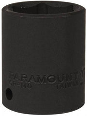 Paramount - 1/2" Drive 27mm Standard Impact Socket - 6 Points, 2" OAL - USA Tool & Supply