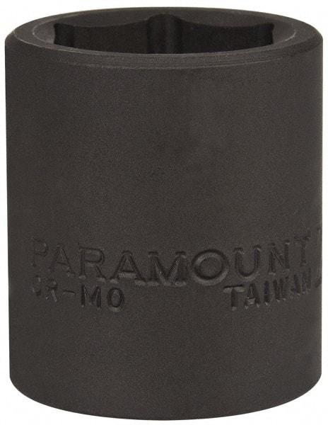 Paramount - 1/2" Drive 23mm Standard Impact Socket - 6 Points, 1-1/2" OAL - USA Tool & Supply