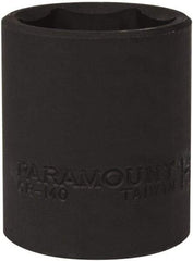 Paramount - 1/2" Drive 1-1/16" Standard Impact Socket - 6 Points, 1-3/4" OAL - USA Tool & Supply