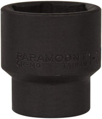 Paramount - 1/2" Drive 1-3/8" Standard Impact Socket - 6 Points, 2" OAL - USA Tool & Supply