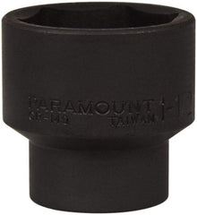 Paramount - 1/2" Drive 1-1/2" Standard Impact Socket - 6 Points, 2" OAL - USA Tool & Supply