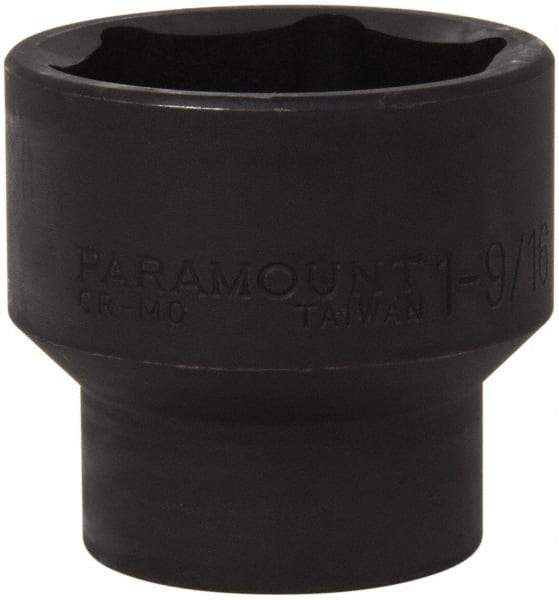 Paramount - 1/2" Drive 1-9/16" Standard Impact Socket - 6 Points, 2" OAL - USA Tool & Supply