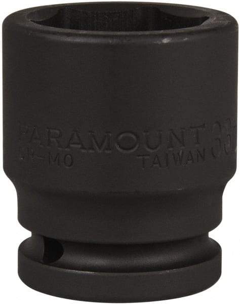 Paramount - 3/4" Drive 33mm Standard Impact Socket - 6 Points, 2-1/4" OAL - USA Tool & Supply