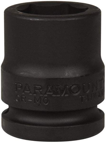 Paramount - 3/4" Drive 26mm Standard Impact Socket - 6 Points, 2-3/32" OAL - USA Tool & Supply