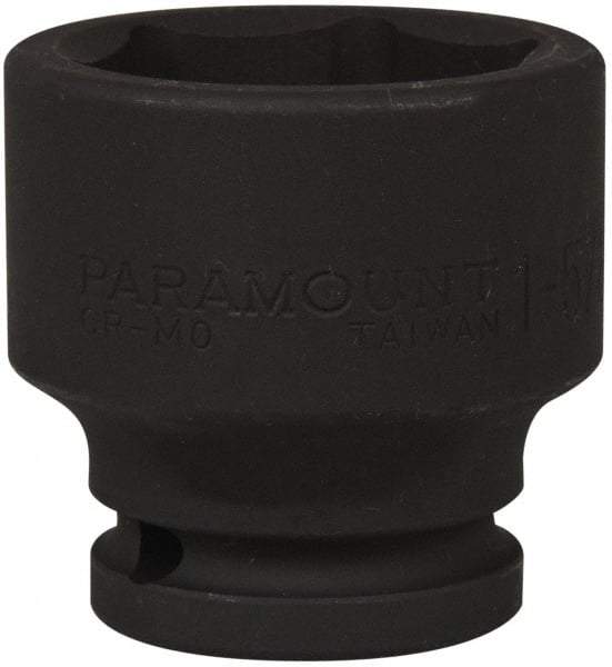 Paramount - 3/4" Drive 1-5/8" Standard Impact Socket - 6 Points, 2-9/32" OAL - USA Tool & Supply