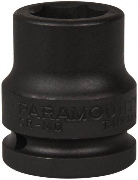Paramount - 3/4" Drive 22mm Standard Impact Socket - 6 Points, 2" OAL - USA Tool & Supply