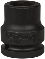 Paramount - 3/4" Drive 22mm Standard Impact Socket - 6 Points, 2" OAL - USA Tool & Supply