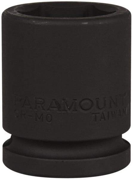 Paramount - 3/4" Drive 1-1/8" Standard Impact Socket - 6 Points, 2-3/32" OAL - USA Tool & Supply