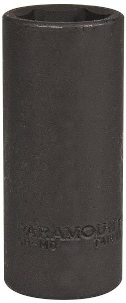 Paramount - 1/2" Drive 23mm Deep Impact Socket - 6 Points, 3-1/2" OAL - USA Tool & Supply