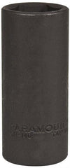Paramount - 1/2" Drive 23mm Deep Impact Socket - 6 Points, 3-1/2" OAL - USA Tool & Supply