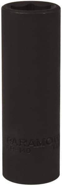 Paramount - 1/2" Drive 17mm Deep Impact Socket - 6 Points, 3-5/64" OAL - USA Tool & Supply