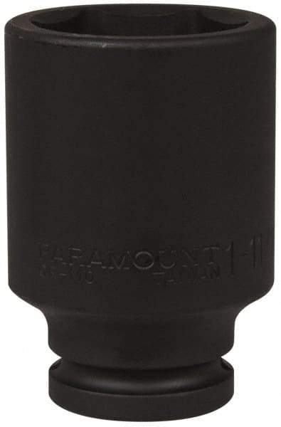 Paramount - 3/4" Drive 1-11/16" Deep Impact Socket - 6 Points, 3-35/64" OAL - USA Tool & Supply