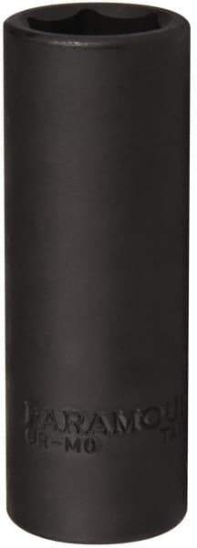 Paramount - 1/2" Drive 19mm Deep Impact Socket - 6 Points, 3-5/64" OAL - USA Tool & Supply