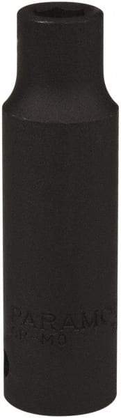 Paramount - 1/2" Drive 9mm Deep Impact Socket - 6 Points, 3-5/64" OAL - USA Tool & Supply