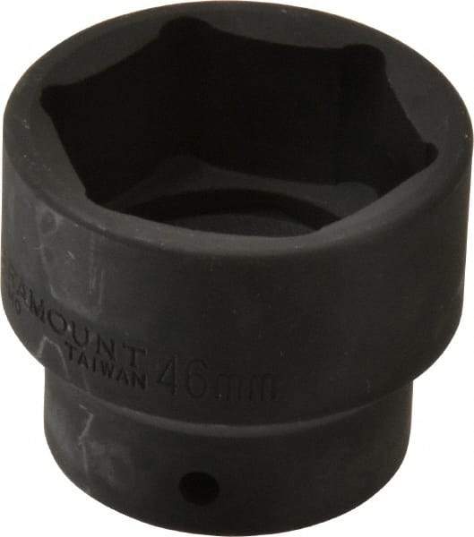 Paramount - 1/2" Drive 46mm Standard Impact Socket - 6 Points, 2-7/16" OAL - USA Tool & Supply