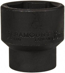 Paramount - 1/2" Drive 36mm Standard Impact Socket - 6 Points, 2" OAL - USA Tool & Supply