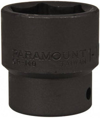 Paramount - 1/2" Drive 1-1/4" Standard Impact Socket - 6 Points, 2" OAL - USA Tool & Supply