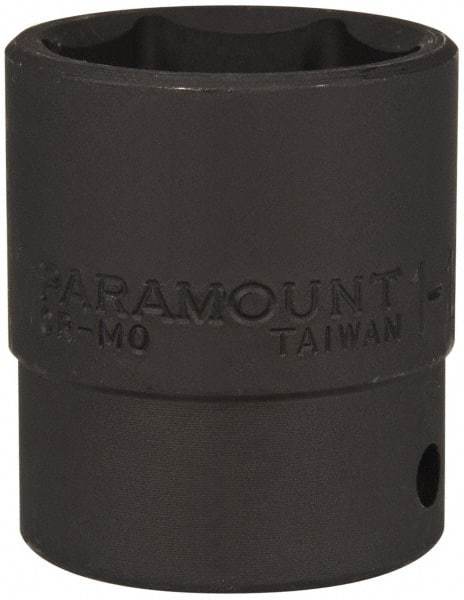 Paramount - 1/2" Drive 1-1/8" Standard Impact Socket - 6 Points, 2" OAL - USA Tool & Supply