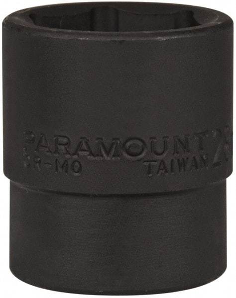 Paramount - 1/2" Drive 28mm Standard Impact Socket - 6 Points, 2" OAL - USA Tool & Supply