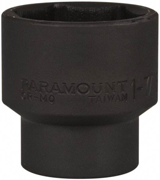 Paramount - 1/2" Drive 1-7/16" Standard Impact Socket - 6 Points, 2" OAL - USA Tool & Supply