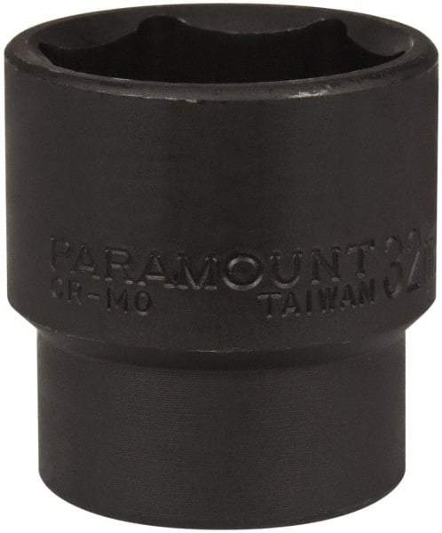 Paramount - 1/2" Drive 32mm Standard Impact Socket - 6 Points, 2" OAL - USA Tool & Supply