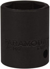 Paramount - 1/2" Drive 22mm Standard Impact Socket - 6 Points, 1-1/2" OAL - USA Tool & Supply