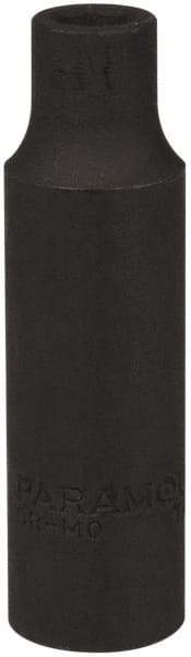 Paramount - 1/2" Drive 8mm Deep Impact Socket - 6 Points, 3-5/64" OAL - USA Tool & Supply