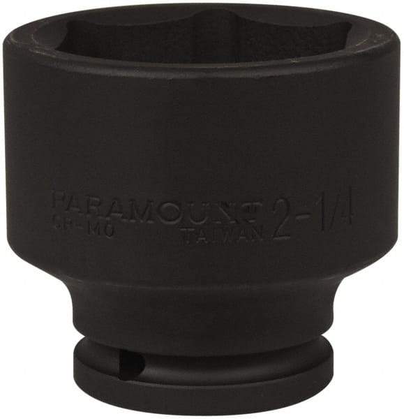 Paramount - 3/4" Drive 2-1/4" Standard Impact Socket - 6 Points, 2-7/8" OAL - USA Tool & Supply