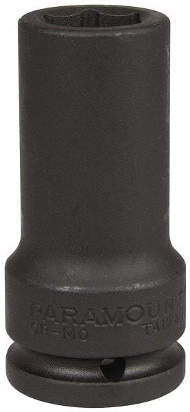 Paramount - 3/4" Drive 22mm Deep Impact Socket - 6 Points, 3-35/64" OAL - USA Tool & Supply
