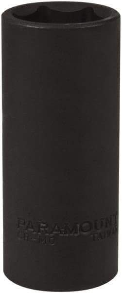 Paramount - 1/2" Drive 24mm Deep Impact Socket - 6 Points, 3-1/2" OAL - USA Tool & Supply