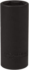 Paramount - 1/2" Drive 24mm Deep Impact Socket - 6 Points, 3-1/2" OAL - USA Tool & Supply