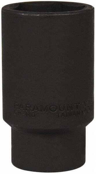Paramount - 1/2" Drive 33mm Deep Impact Socket - 6 Points, 3-1/2" OAL - USA Tool & Supply