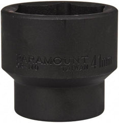 Paramount - 1/2" Drive 41mm Standard Impact Socket - 6 Points, 2-3/8" OAL - USA Tool & Supply