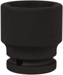 Paramount - 3/4" Drive 1-7/16" Standard Impact Socket - 6 Points, 2-1/4" OAL - USA Tool & Supply