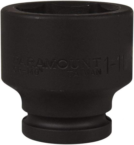 Paramount - 3/4" Drive 1-11/16" Standard Impact Socket - 6 Points, 2-7/16" OAL - USA Tool & Supply