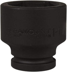 Paramount - 3/4" Drive 1-11/16" Standard Impact Socket - 6 Points, 2-7/16" OAL - USA Tool & Supply