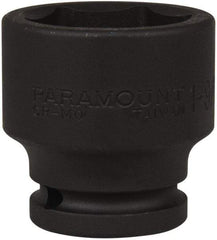 Paramount - 3/4" Drive 1-9/16" Standard Impact Socket - 6 Points, 2-9/32" OAL - USA Tool & Supply