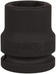 Paramount - 3/4" Drive 23mm Standard Impact Socket - 6 Points, 2" OAL - USA Tool & Supply