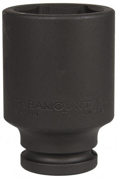 Paramount - 3/4" Drive 43mm Deep Impact Socket - 6 Points, 3-35/64" OAL - USA Tool & Supply