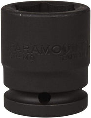 Paramount - 3/4" Drive 1-3/16" Standard Impact Socket - 6 Points, 2-3/32" OAL - USA Tool & Supply