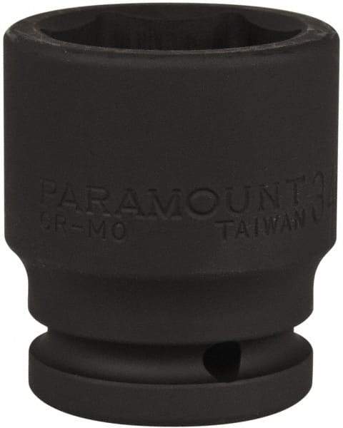 Paramount - 3/4" Drive 34mm Standard Impact Socket - 6 Points, 2-1/4" OAL - USA Tool & Supply