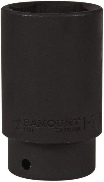 Paramount - 1/2" Drive 1-7/16" Deep Impact Socket - 6 Points, 3-1/2" OAL - USA Tool & Supply