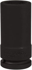 Paramount - 3/4" Drive 27mm Deep Impact Socket - 6 Points, 3-35/64" OAL - USA Tool & Supply