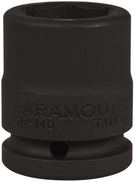 Paramount - 3/4" Drive 27mm Standard Impact Socket - 6 Points, 2-3/32" OAL - USA Tool & Supply